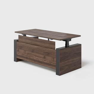 Laminate-Walnut Vernal Executive Standing Desk with panel-1