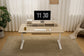 Laminate Light Walnut Vernal Core3 Standing Desk with White Frame-1