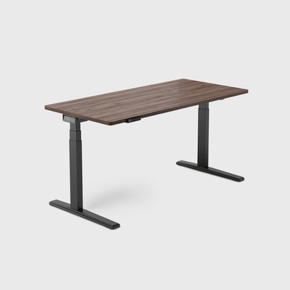 Laminate Walnut Vernal Core3 Standing Desk with Black Frame