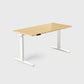 Natural Bamboo Vernal Core3 Standing Desk with White Frame