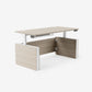 Vernal Executive Standing Desks - Light Walnut/White