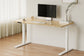 Natural Bamboo Vernal Core3 Standing Desk with White Frame-1