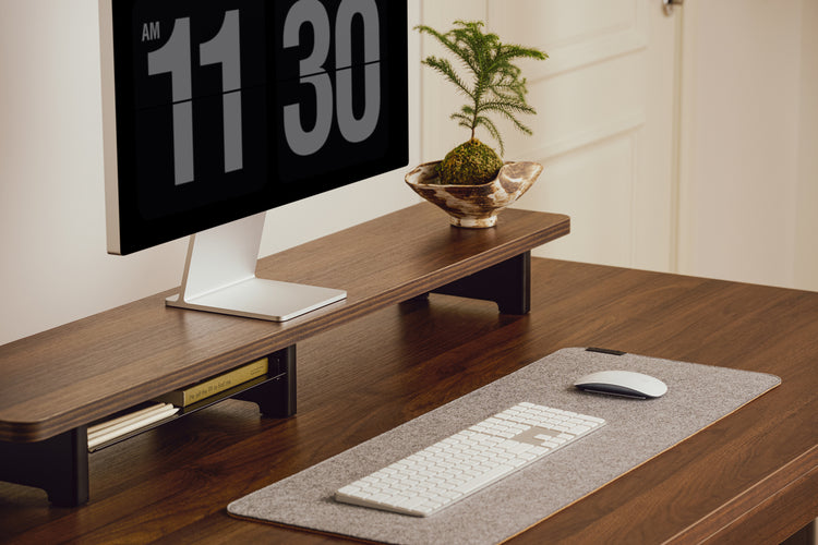 Laminate Walnut Vernal Core3 Standing Desk with Black Frame-4