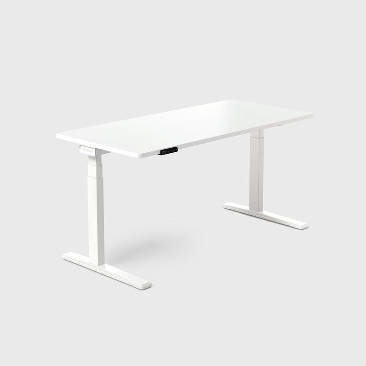 White Vernal Core3 Standing Desk with White Frame