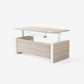 Vernal Executive Standing Desks - Light Walnut/White