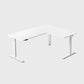 White Core3 L-shape Standing Desk with White Frame Right
