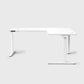 White Core3 L-shape Standing Desk with White Frame Right-2
