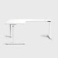 White Core3 L-shape Standing Desk with White Frame Left-2