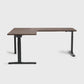 Laminate Walnut Core3 L-shape Standing Desk with Black Frame Left-2