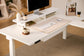 White Core3 L-shape Standing Desk with White Frame Right-3