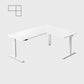 White Core3 L-shape Standing Desk with White Frame Right