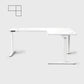 White Core3 L-shape Standing Desk with White Frame Right-2