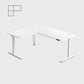 White Core3 L-shape Standing Desk with White Frame Left