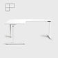 White Core3 L-shape Standing Desk with White Frame Left-2