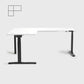 White Core3 L-shape Standing Desk with Black Frame Left-2