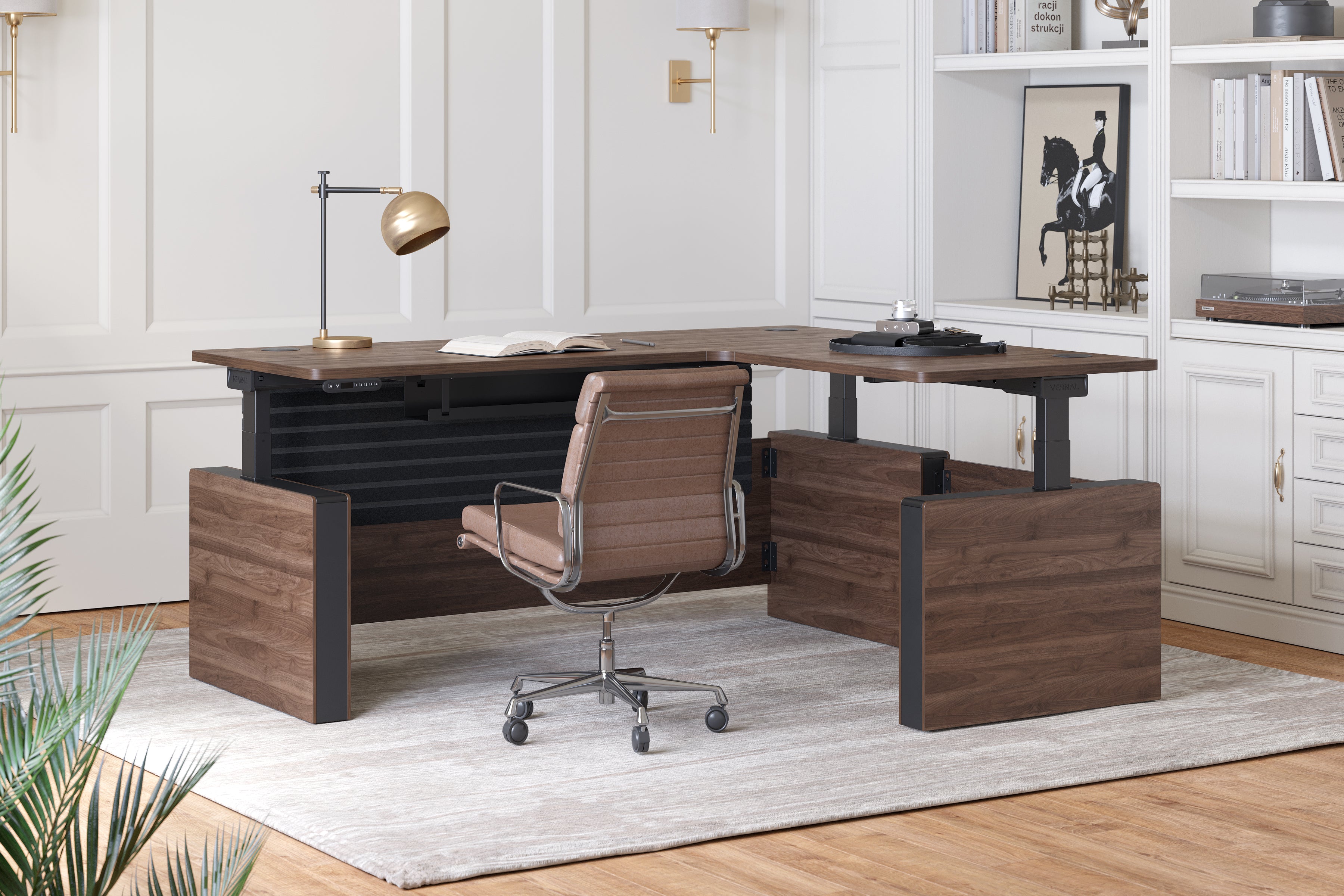 Executive desk with standing outlet option