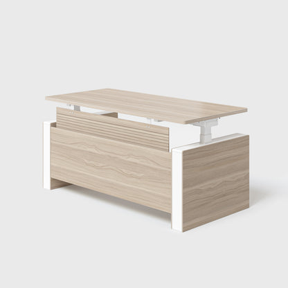 Laminate-light-Walnut Vernal Executive Standing Desk with panel-1