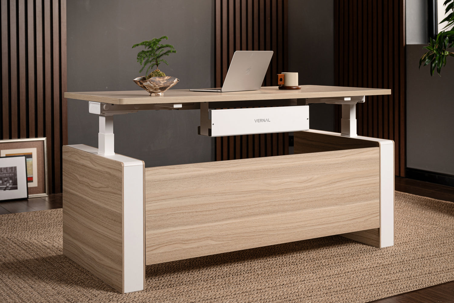 Laminate-light-Walnut Vernal Executive Standing Desk without panel-4