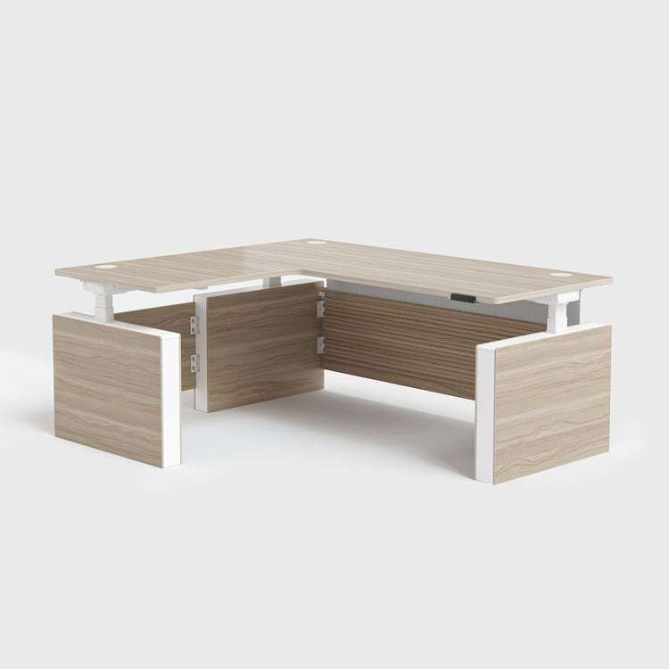 Laminate_Light_Walnut Vernal Executive Standing Desk Left With Panel-3