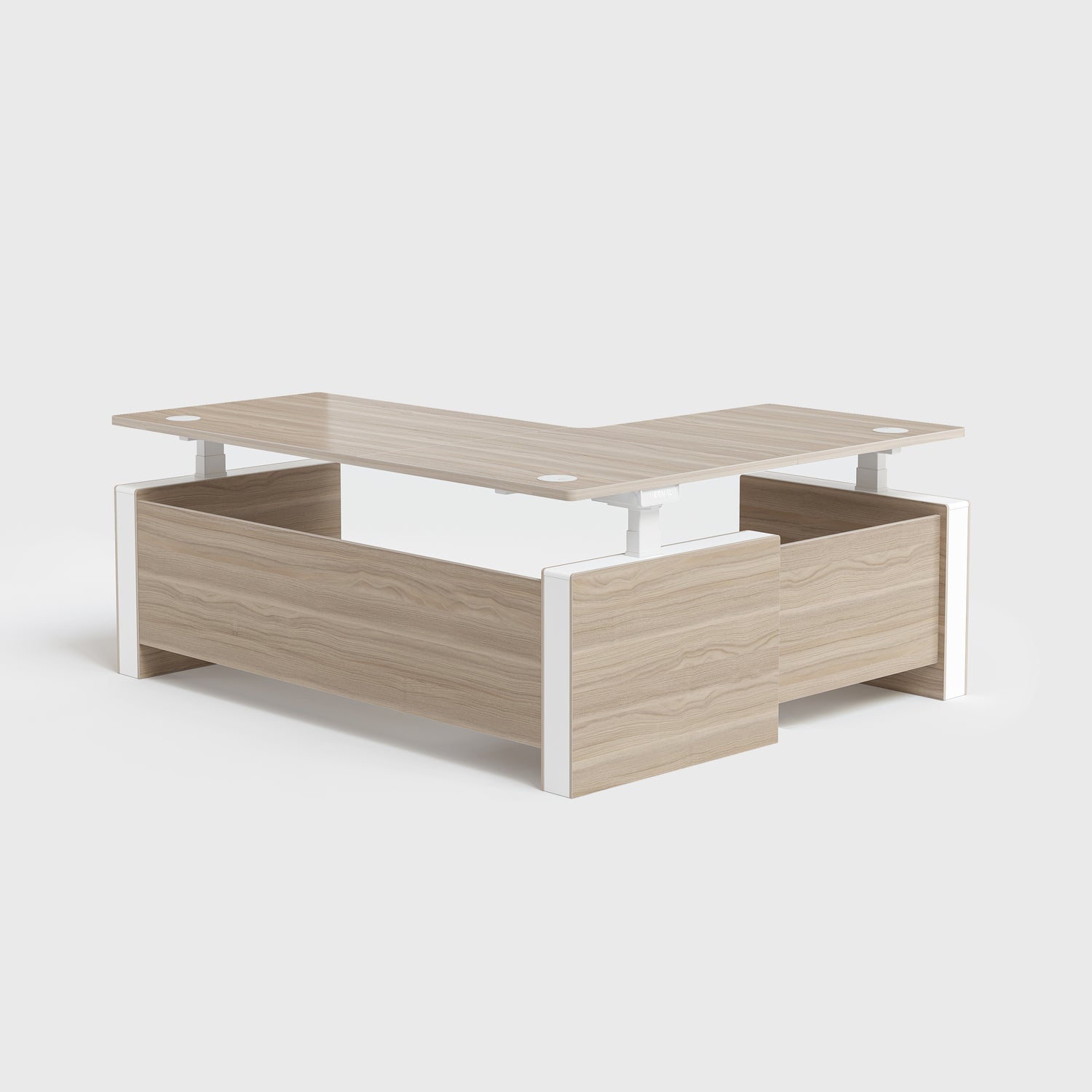 Laminate_Light_Walnut Vernal Executive Standing Desk Left Without Panel-3