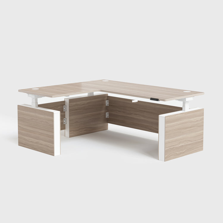 Laminate_Light_Walnut Vernal Executive Standing Desk Left Without Panel-4