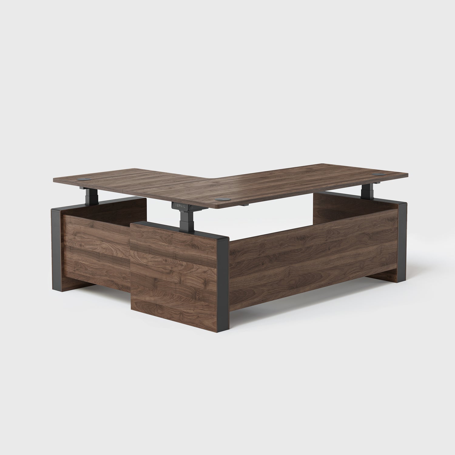 Laminate_Walnut Vernal Executive Standing Desk Right Without Panel-1