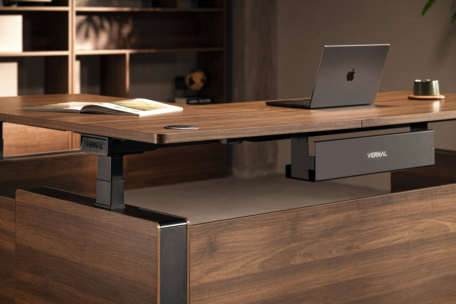 Laminate_Walnut Vernal Executive Standing Desk Right Without Panel-4