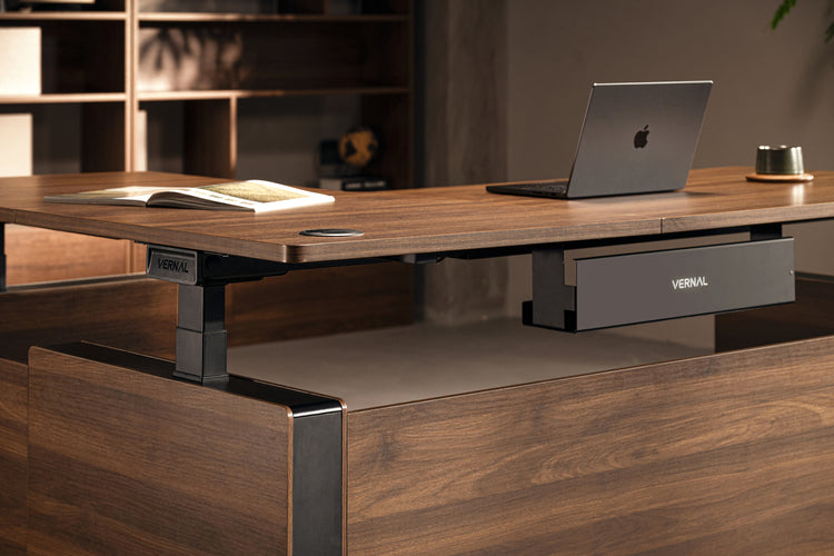 Laminate_Walnut Vernal Executive Standing Desk Right Without Panel-4