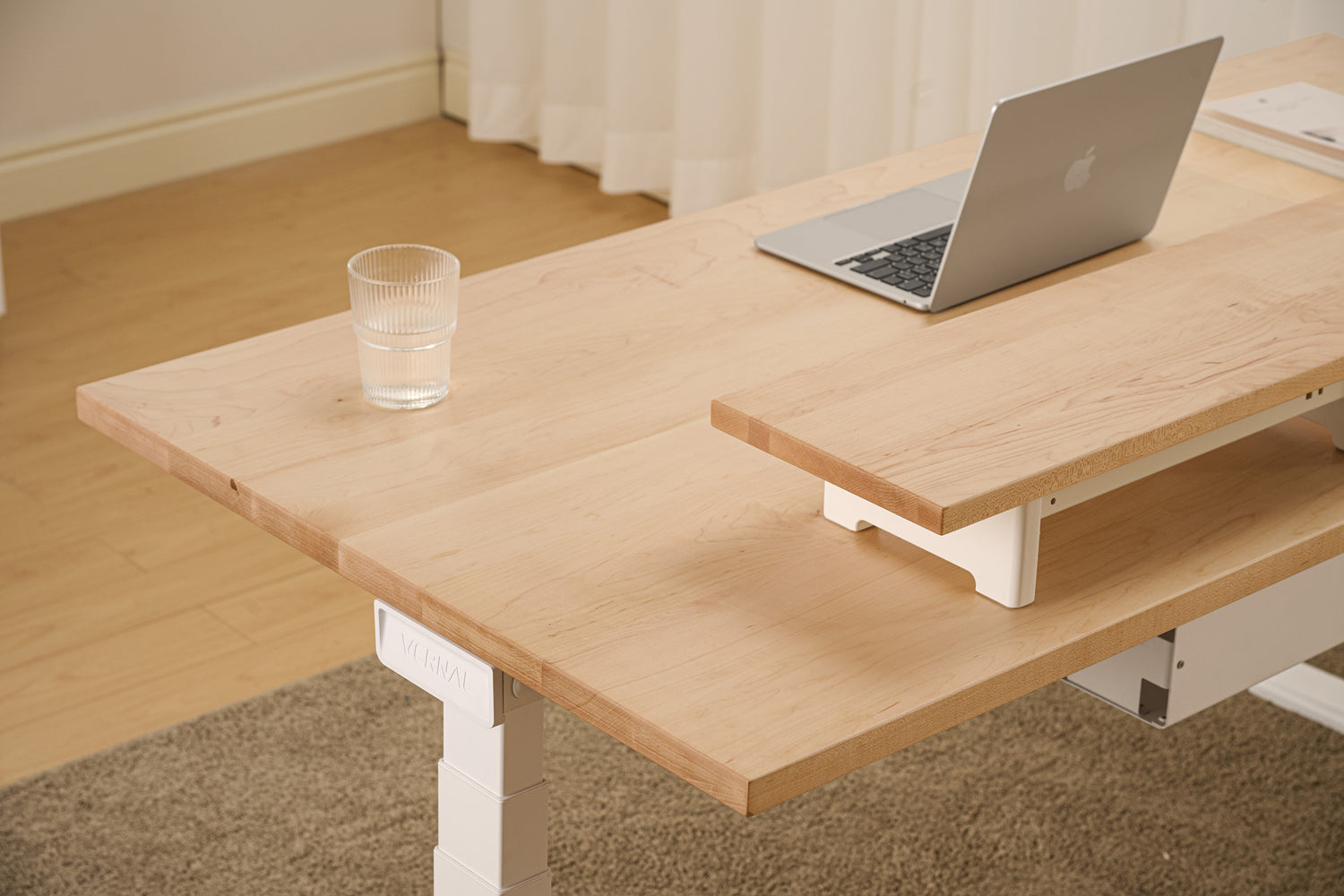 Maple Vernal Core3 Solid Hardwood Standing Desk White-4