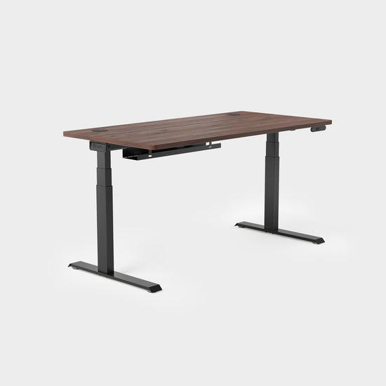 Vernal Standing Desks - Walnut/Black